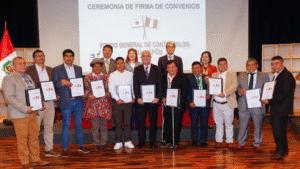 Ceremonia de suscripción de convenios de donación del Fondo General de Contravalor Perú – Japón para la ejecución de proyectos.
