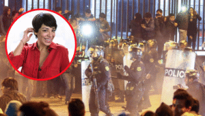 Tatiana Astengo es criticada tras protesta a policías: “Soy hija de un policía, merezco tus disculpas”
