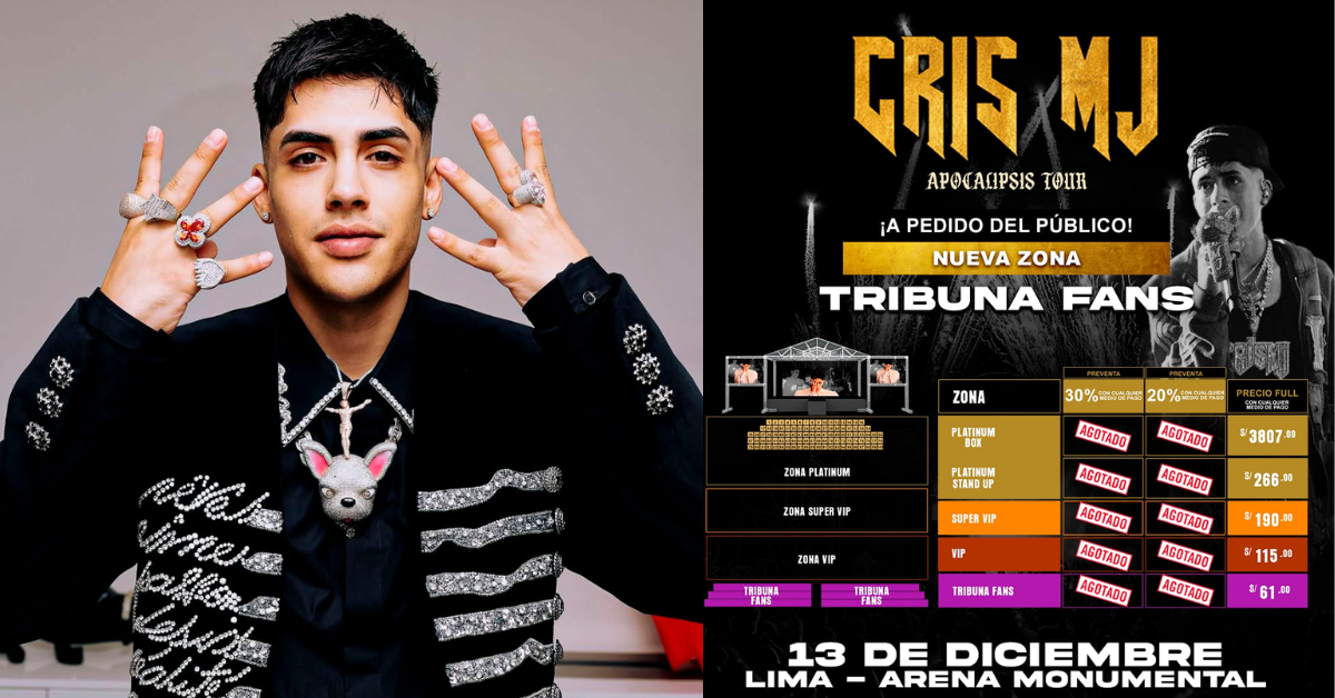 CRIS MJ hará vibrar Lima con concierto en el Arena Monumental este 13 de diciembre